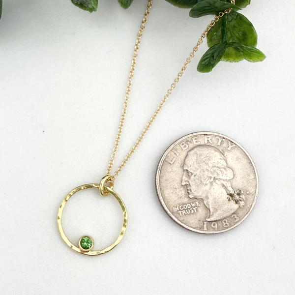 Tsavorite Garnet 18kt Gold Necklace - Image 2