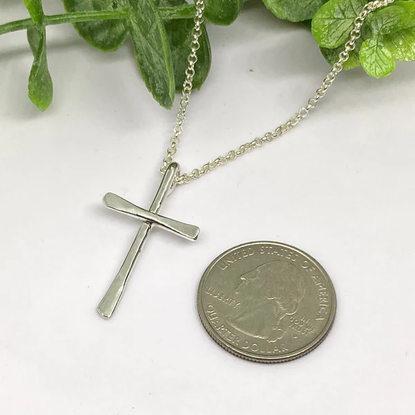 Sterling Silver Cross Necklace - Image 3
