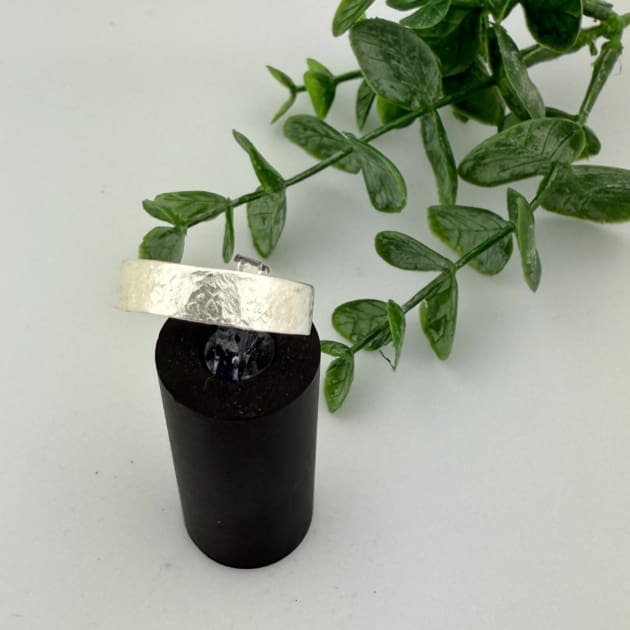 Hammered Sterling Silver Ring – Wide Band