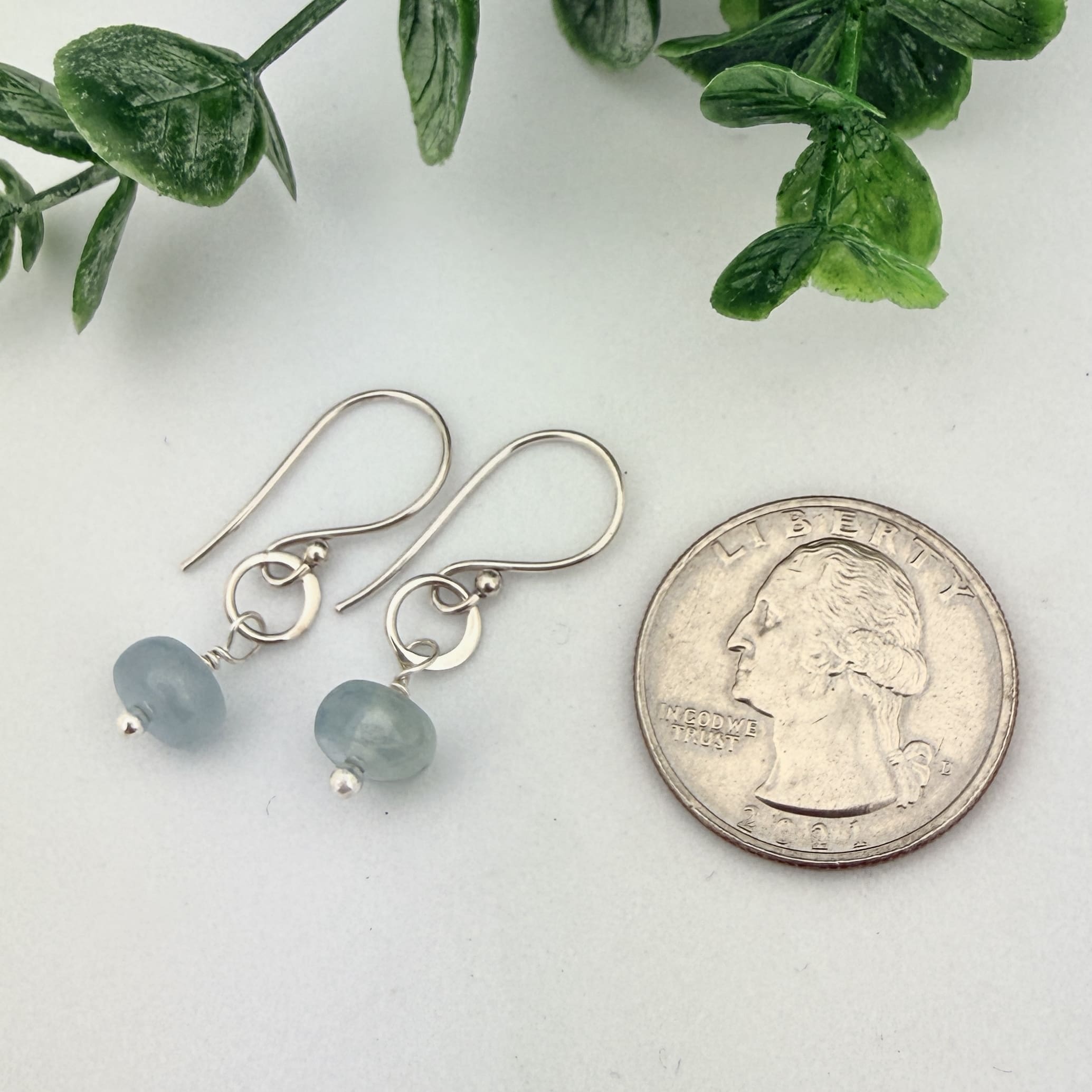 Aquamarine Sterling Silver Earrings - Image 3