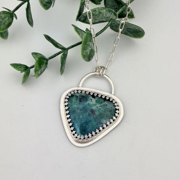 Chrysocolla Sterling Silver Necklace