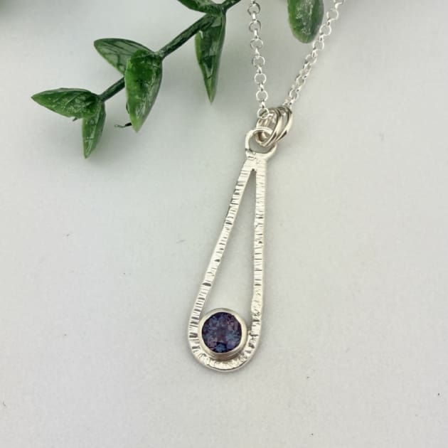 Lab Created Alexandrite Sterling Silver Necklace