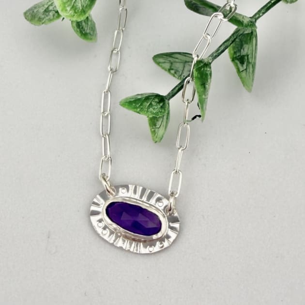 Amethyst Sterling Silver Necklace