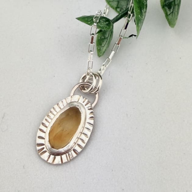 Citrine Sterling Silver Necklace