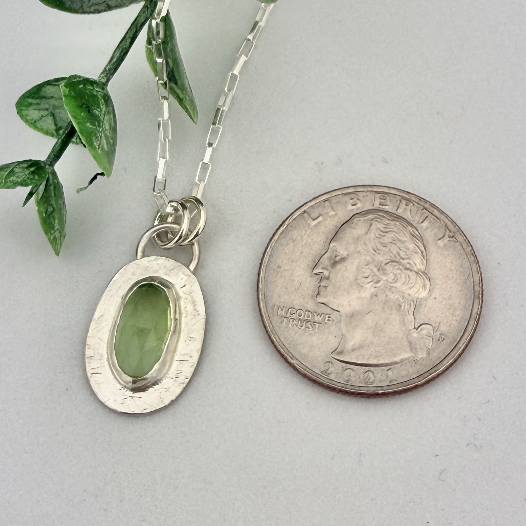 Peridot Sterling Silver Necklace - Image 2