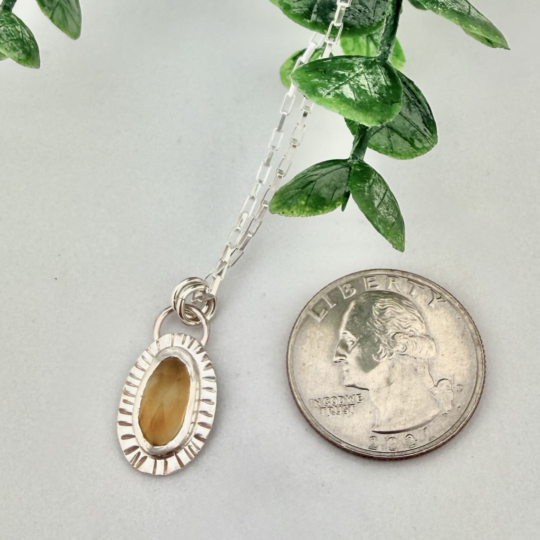 Citrine Sterling Silver Necklace - Image 2